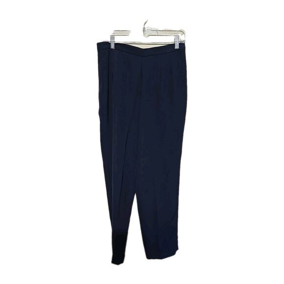 NWT Vtg Villager Navy Blue Straight Leg Formal Trousers Pants Womans Size 12 - Picture 2 of 6